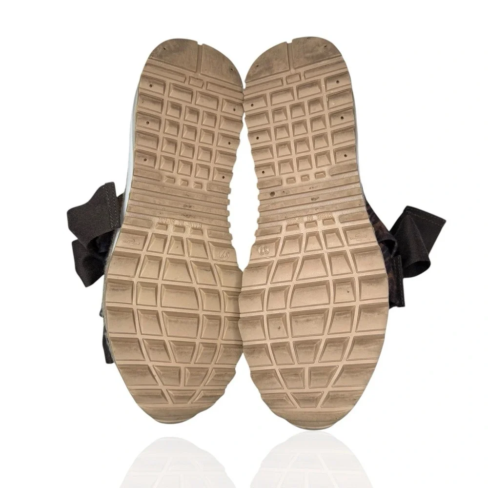 Free People Chapmin Ribbon Espadrilles‎ EU 37 US 6.5 Platform Sandals Leopard